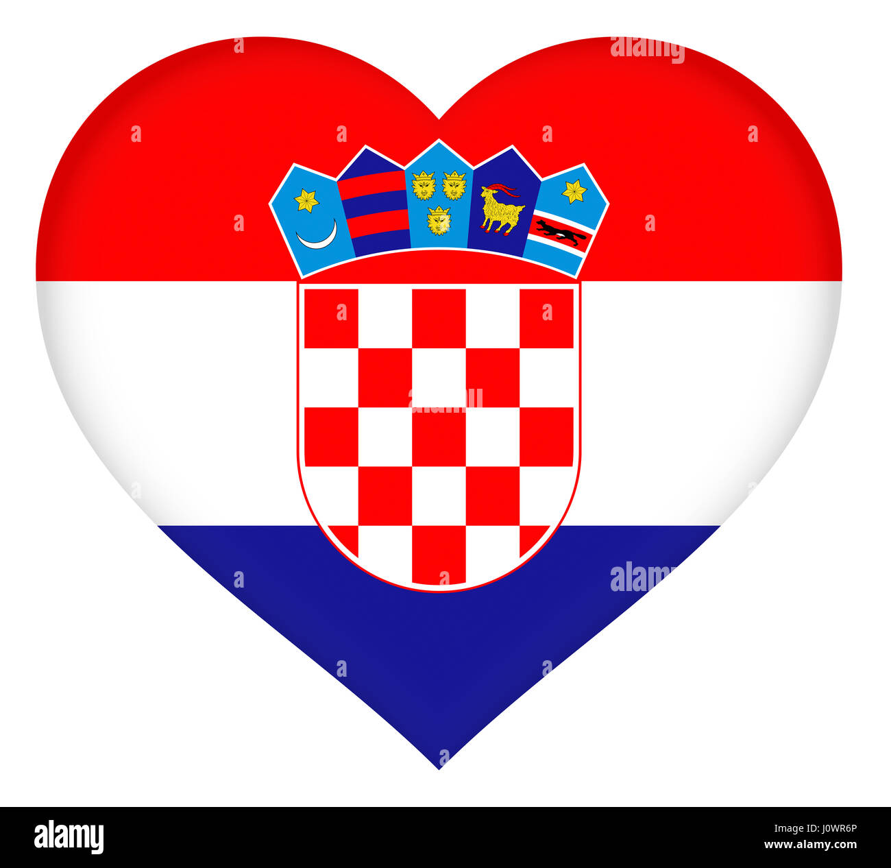 Illustrazione della bandiera della Croazia Foto Stock