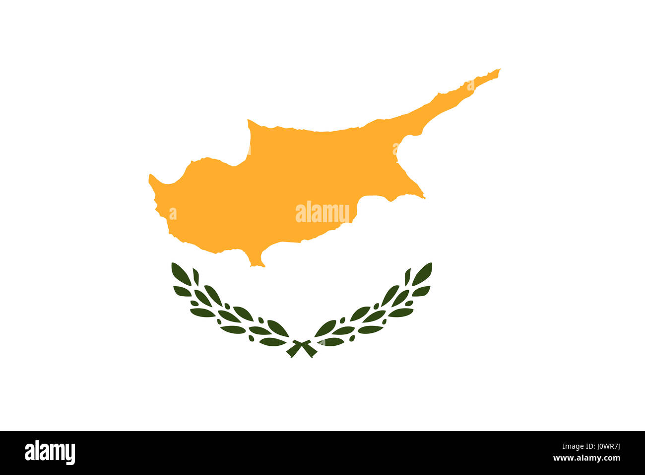 Illustrazione della bandiera nazionale di Cipro Foto Stock