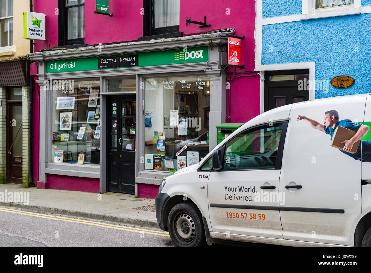 Ufficio postale nelle zone rurali a Schull, West Cork, Irlanda. Foto Stock
