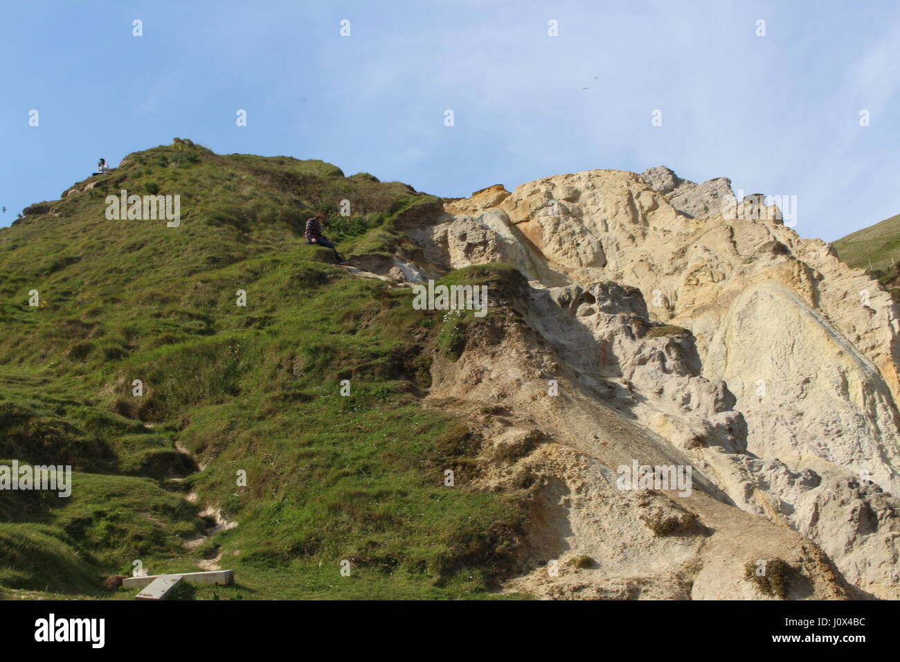 Porta di Durdle beach e la fascia costiera lungo la Jurassic Coast, Dorset. Foto Stock