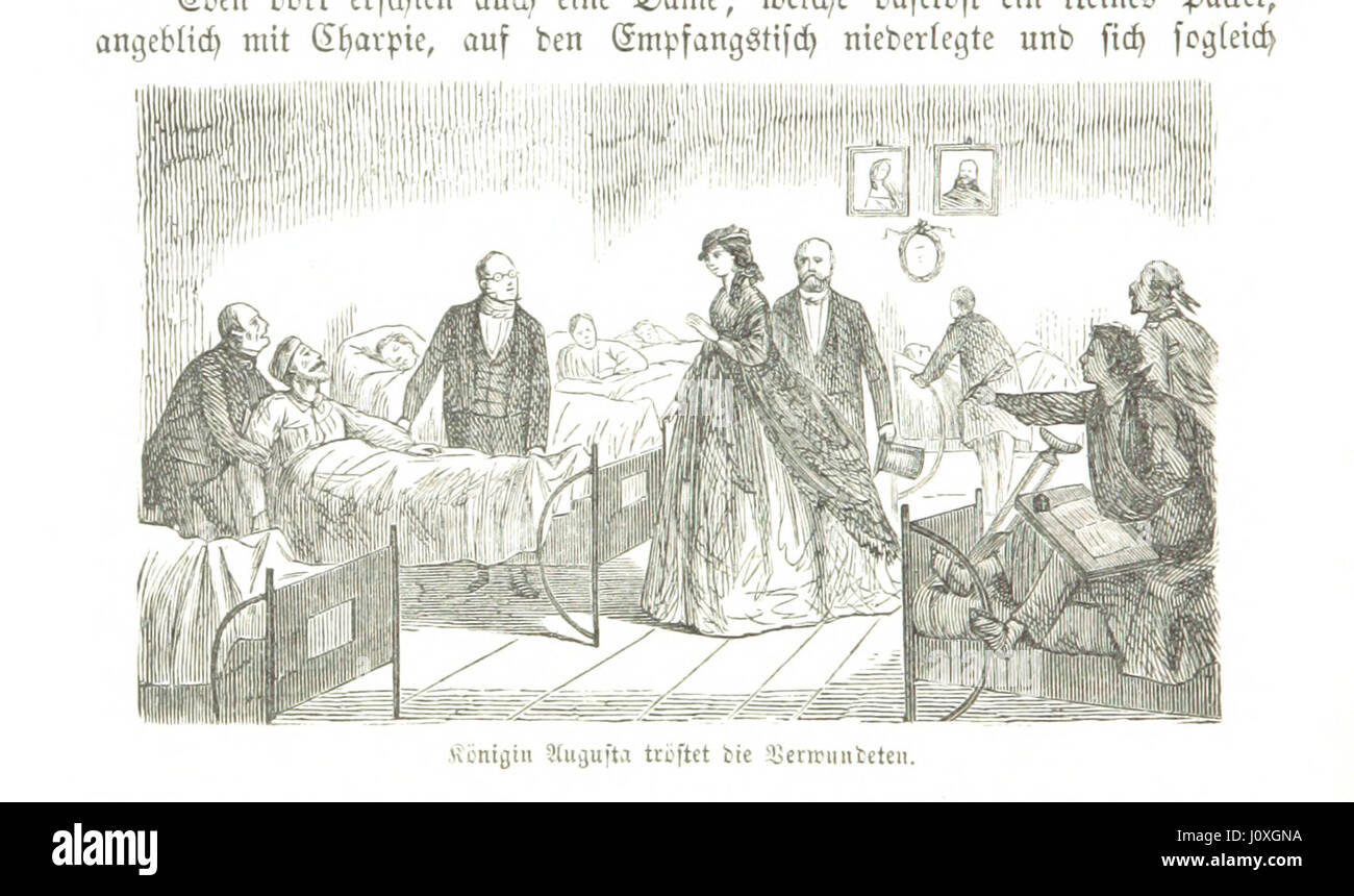 Questo libro commemorativo onora la vittoria della Prussia nella guerra del 1866, un conflitto fondamentale nell'unificazione tedesca. Combina resoconti storici e illustrazioni degli eventi chiave che hanno portato al dominio della Prussia nel mondo di lingua tedesca. Foto Stock