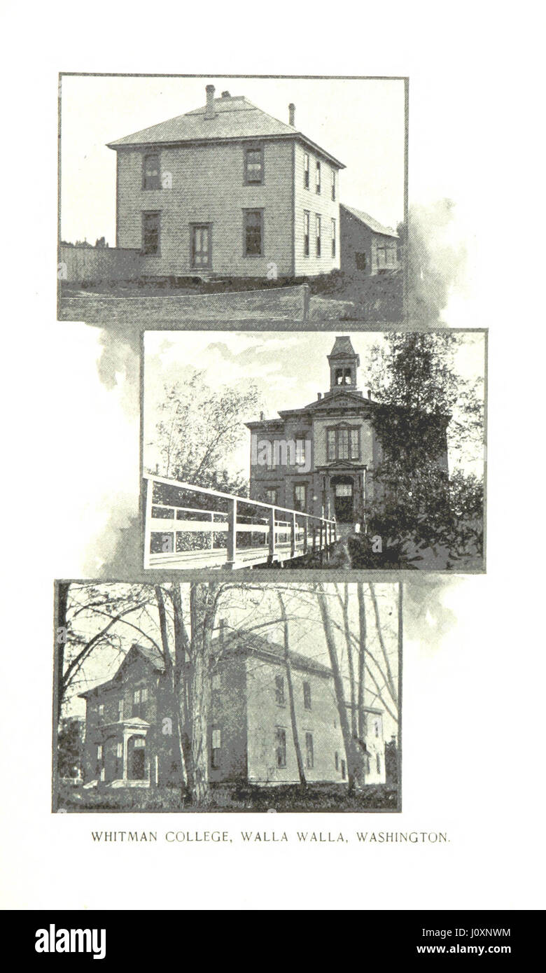 Questo libro descrive in dettaglio le azioni eroiche di Marcus Whitman, che giocò un ruolo chiave nell'insediamento dell'Oregon, mostrando la sua devozione cristiana e il suo martirio, con un'introduzione di F. W. Gunsaulus e ulteriori documenti storici. Foto Stock