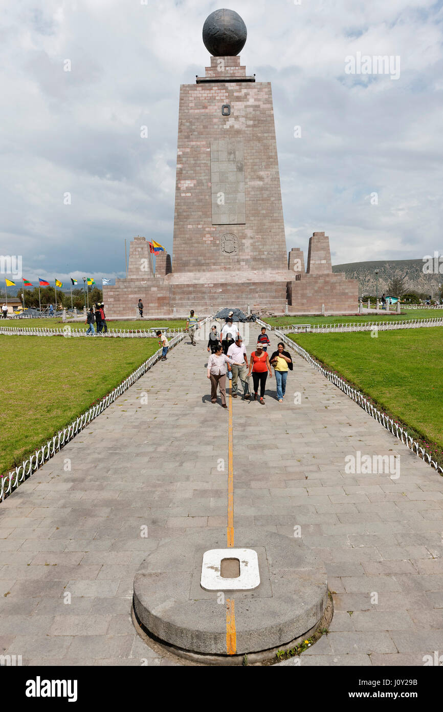 La metà del mondo site vicino a Quito, Ecuador Foto Stock La metà del mondo site vicino a Quito, Ecuador Foto Stock