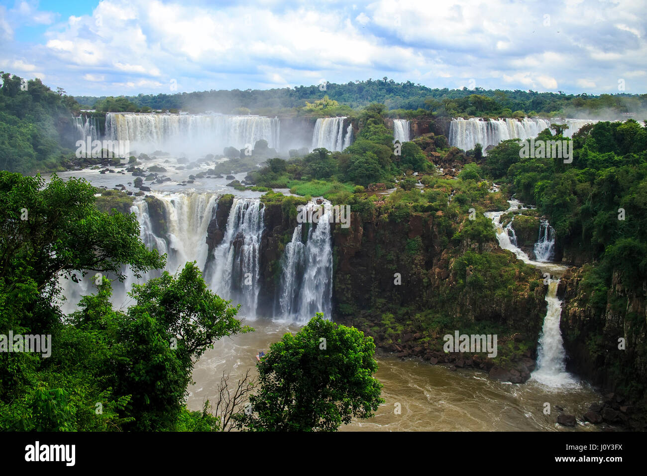 Devi la gola del Iguazu Falls, Argentina, Brasile Foto Stock