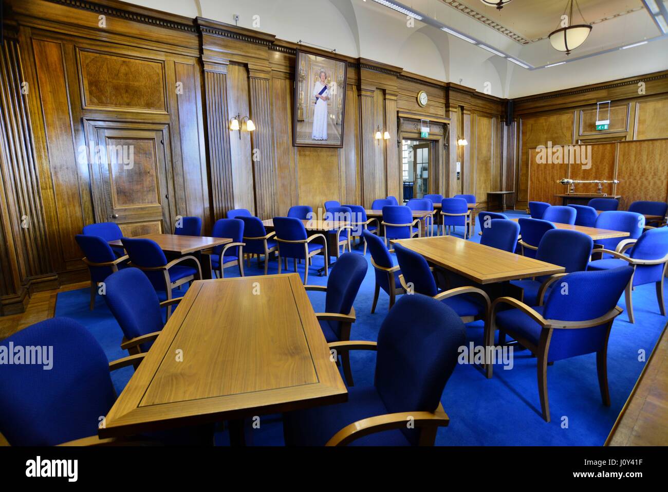 Barnsley Town Hall Reception Room, South Yorkshire, Regno Unito. Foto Stock