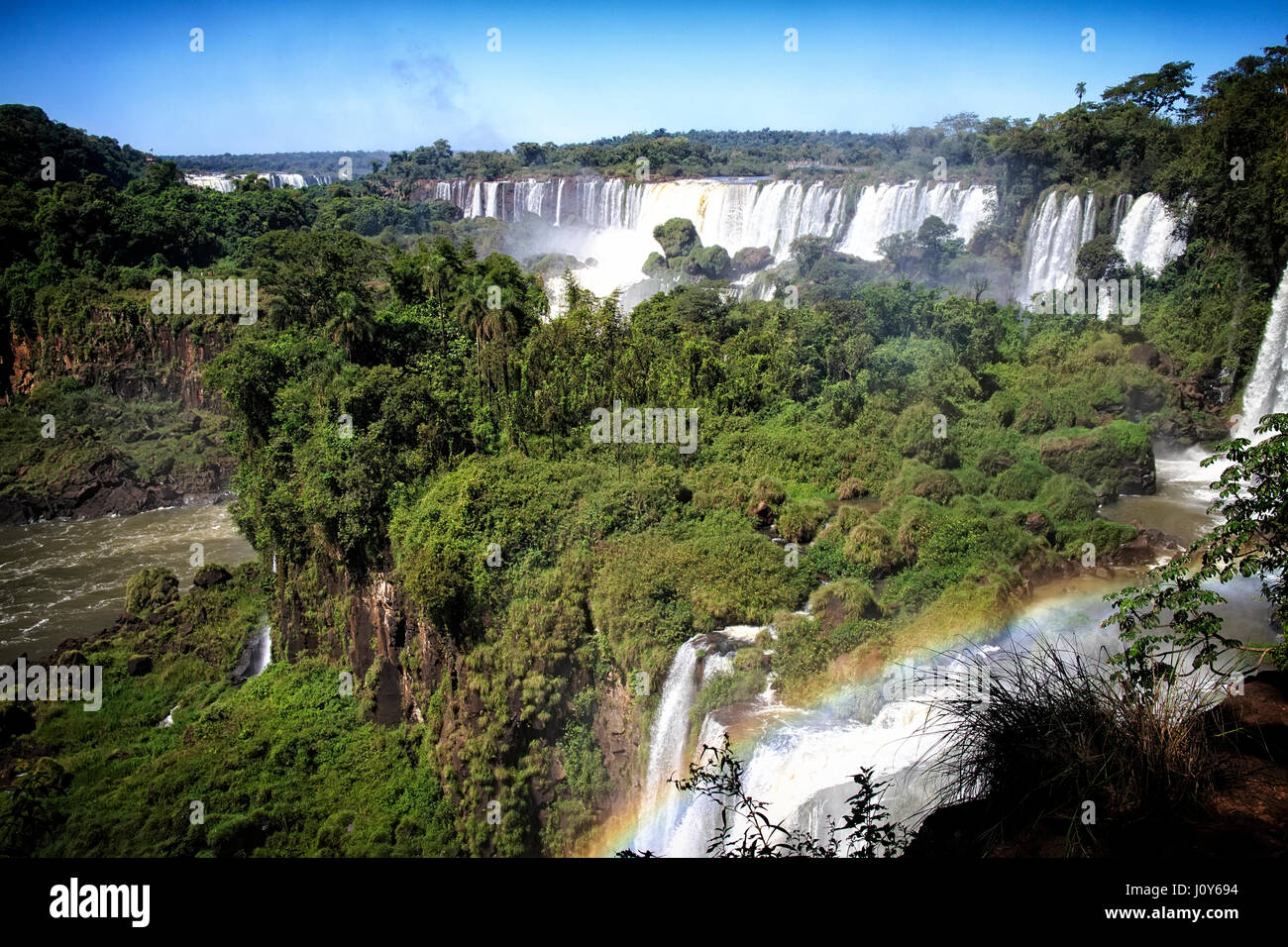 Cascate di Iguassù, Argentina, Brasile Foto Stock