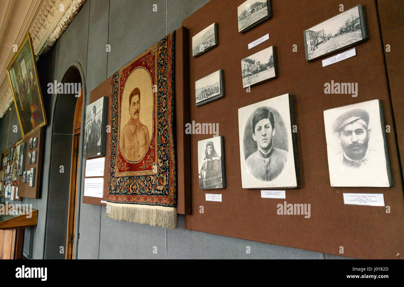 Gori, Georgia - 28 Settembre 2016: Museo di Joseph Stalin a Gori. Nella città dove Stalin è nato. Prima sala raccontano di Stalin Foto Stock