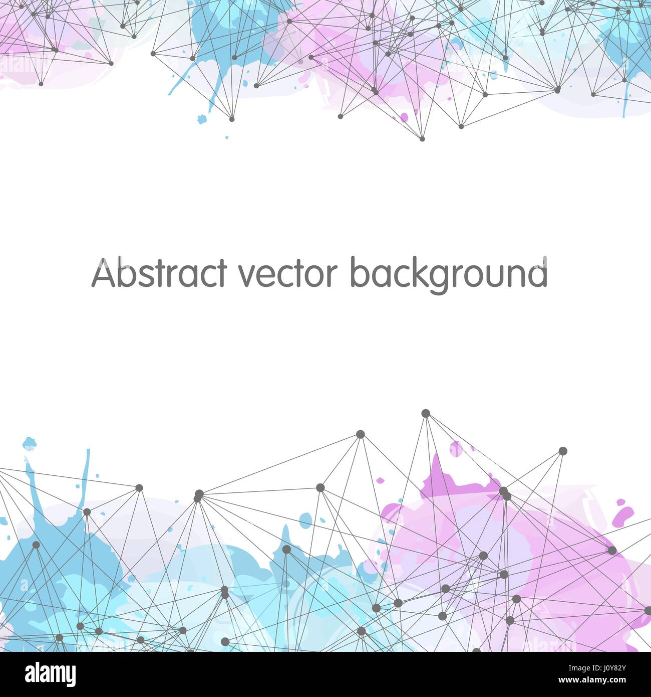 Connessione astratta sfondo. Sfondo per la testata, poster, festival della scienza o della conferenza Illustrazione Vettoriale