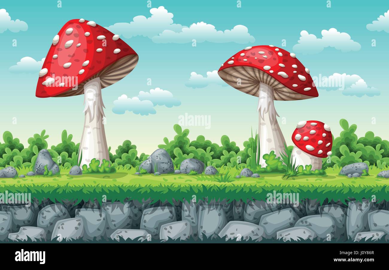 Perfetta la natura in autunno sfondo. Illustrazione Vettoriale con strati separati. Illustrazione Vettoriale