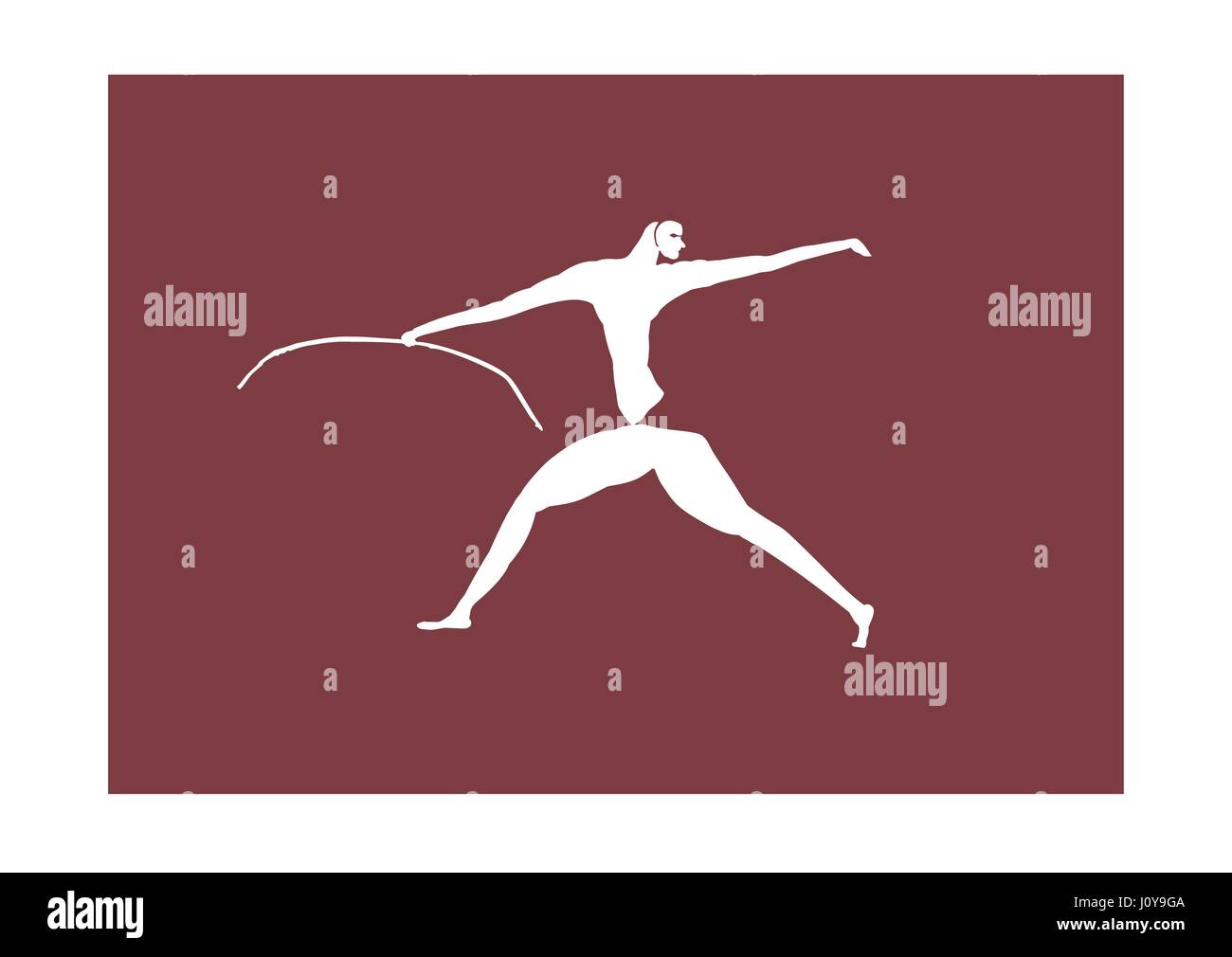 Design artistico derivato da età della pietra arte del Tassili n'Ajjer(Altopiano dei fiumi)- ALGERIA Illustrazione Vettoriale