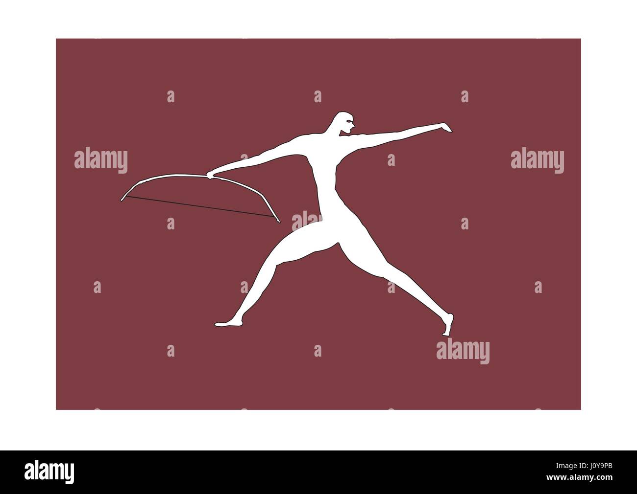 Design artistico derivato da età della pietra arte del Tassili n'Ajjer(Altopiano dei fiumi)- ALGERIA Illustrazione Vettoriale