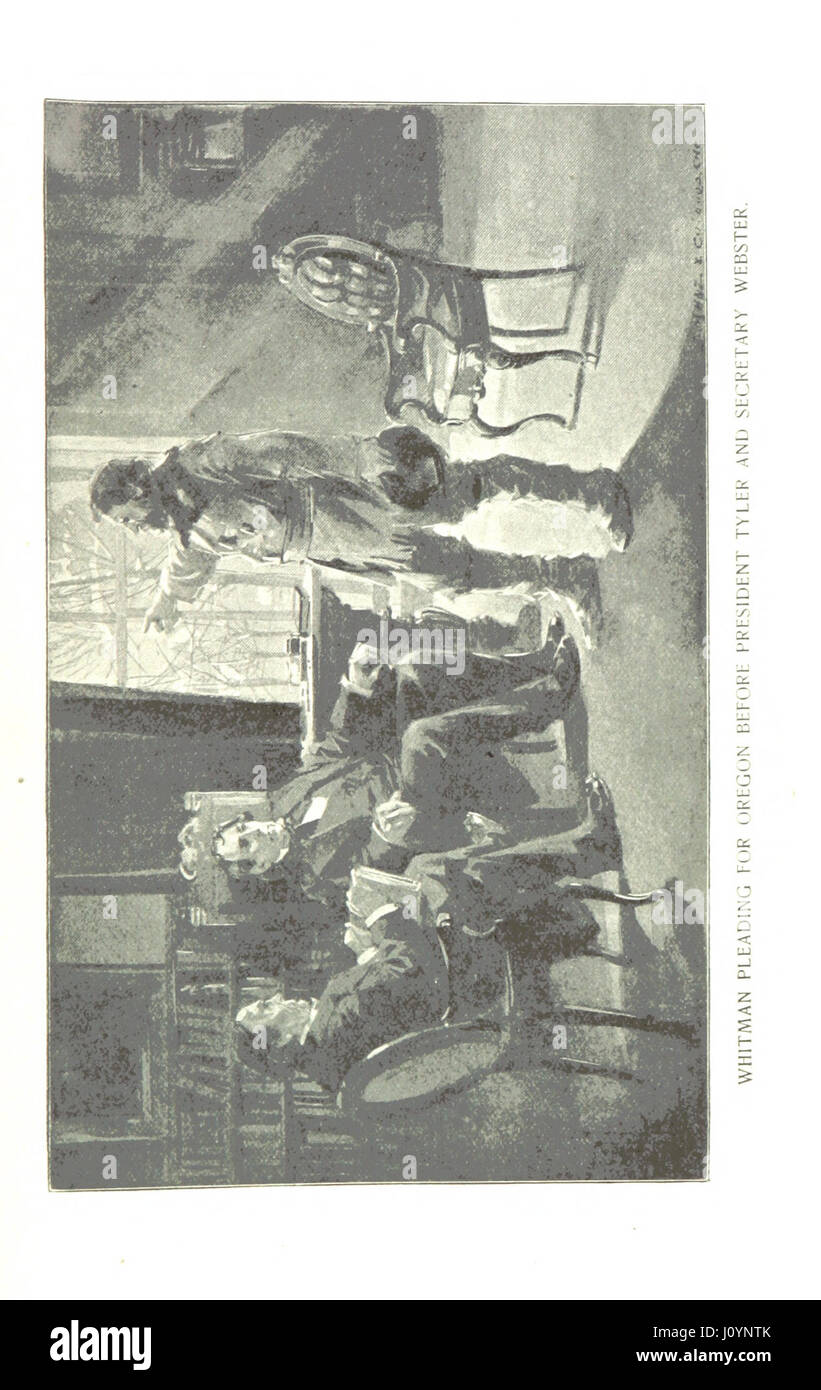 Questo libro racconta la storia di Marcus Whitman, un missionario e pioniere, le cui azioni furono fondamentali per salvare l'Oregon. Mette in evidenza il suo eroismo, devozione e martirio, con documentazione e illustrazioni aggiuntive. Foto Stock