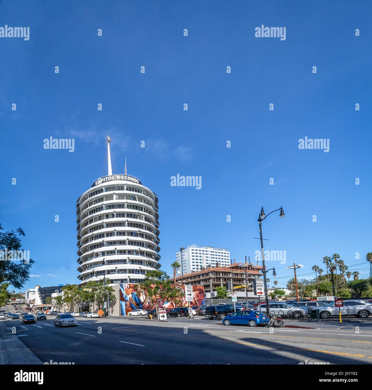 Capitol Records edificio - Los Angeles, California, Stati Uniti d'America Foto Stock