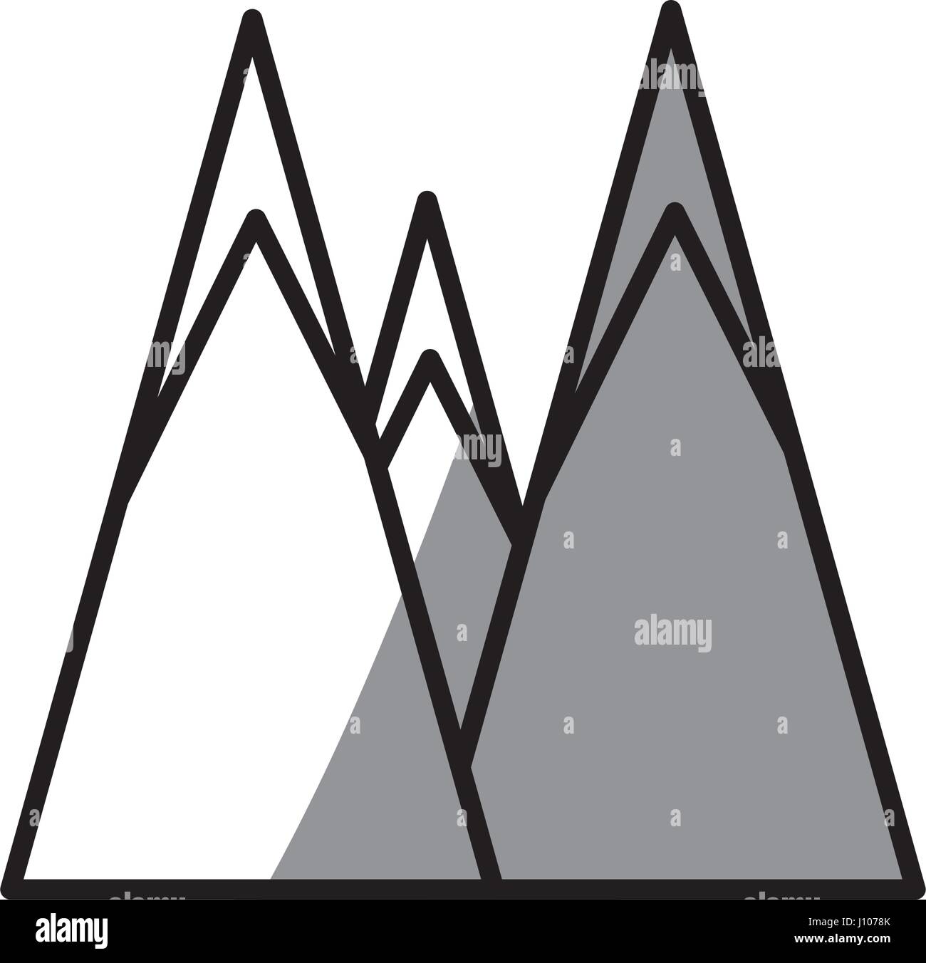 Natura monti ombra picnic Illustrazione Vettoriale