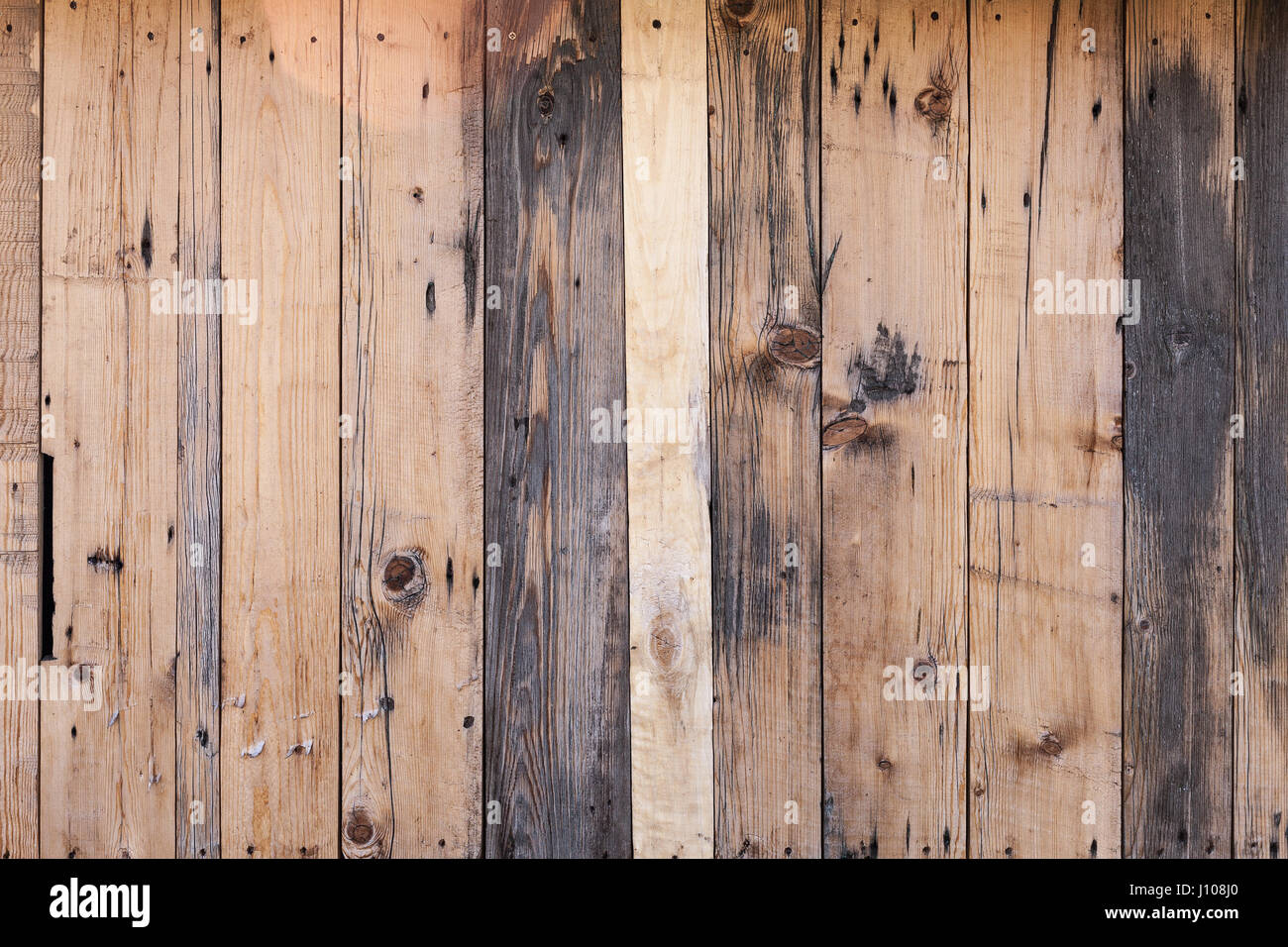 Legno marrone plank parete sfondo texture Foto Stock