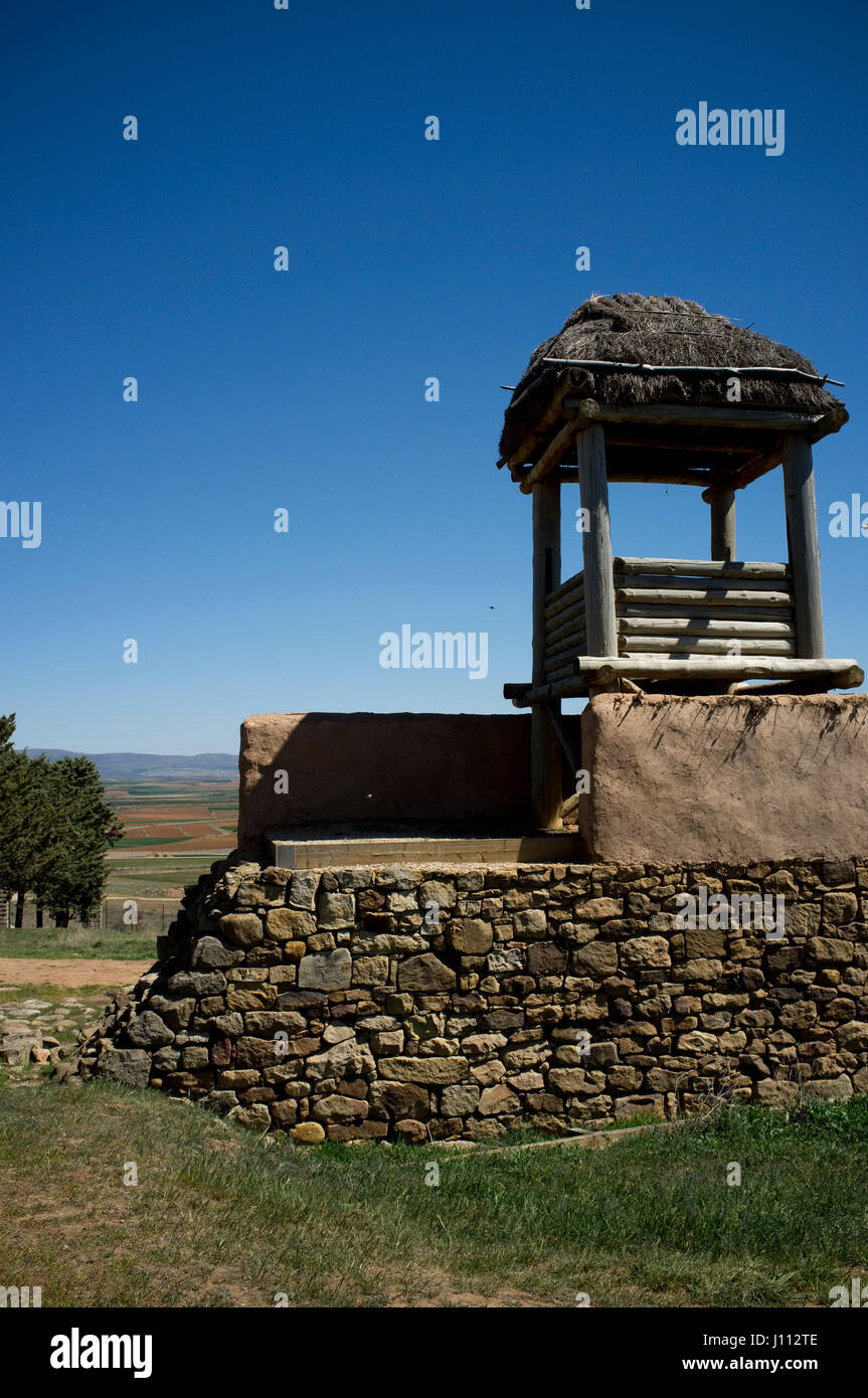 Rovine di Numantia vicino a Garray SORIA Provincia di Castiglia e Leon regione SPAGNA Foto Stock