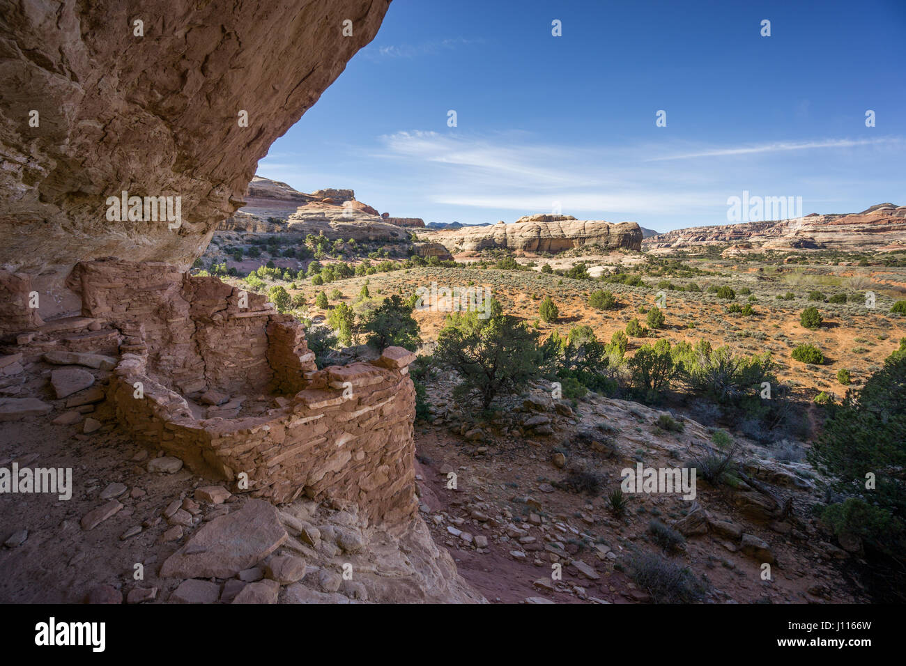 Native American Indian rovina, Salt Creek, aghi District, il Parco Nazionale di Canyonlands, Utah, Stati Uniti d'America. Foto Stock