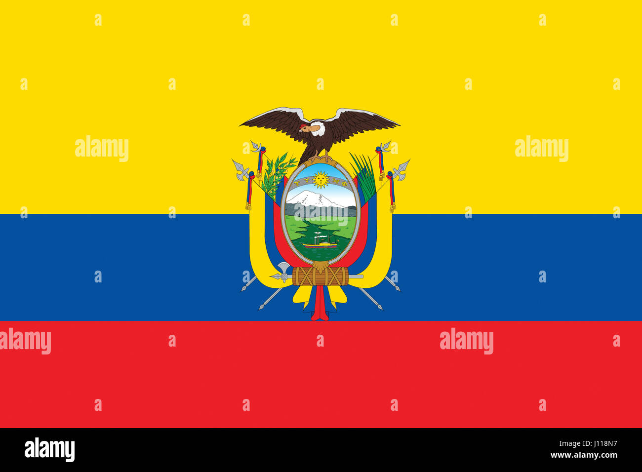 Illustrazione della bandiera dell'Ecuador Foto Stock