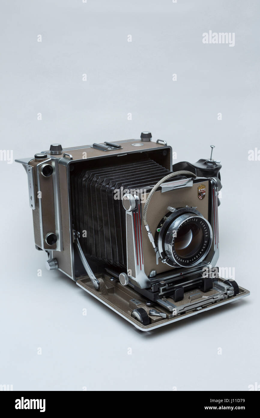 1960 STORICO LINHOF SUPER TECHNIKA IV ampia gamma di formati di pellicola del Finder visualizza fotocamera (©LINHOF GMBH 1956) Foto Stock