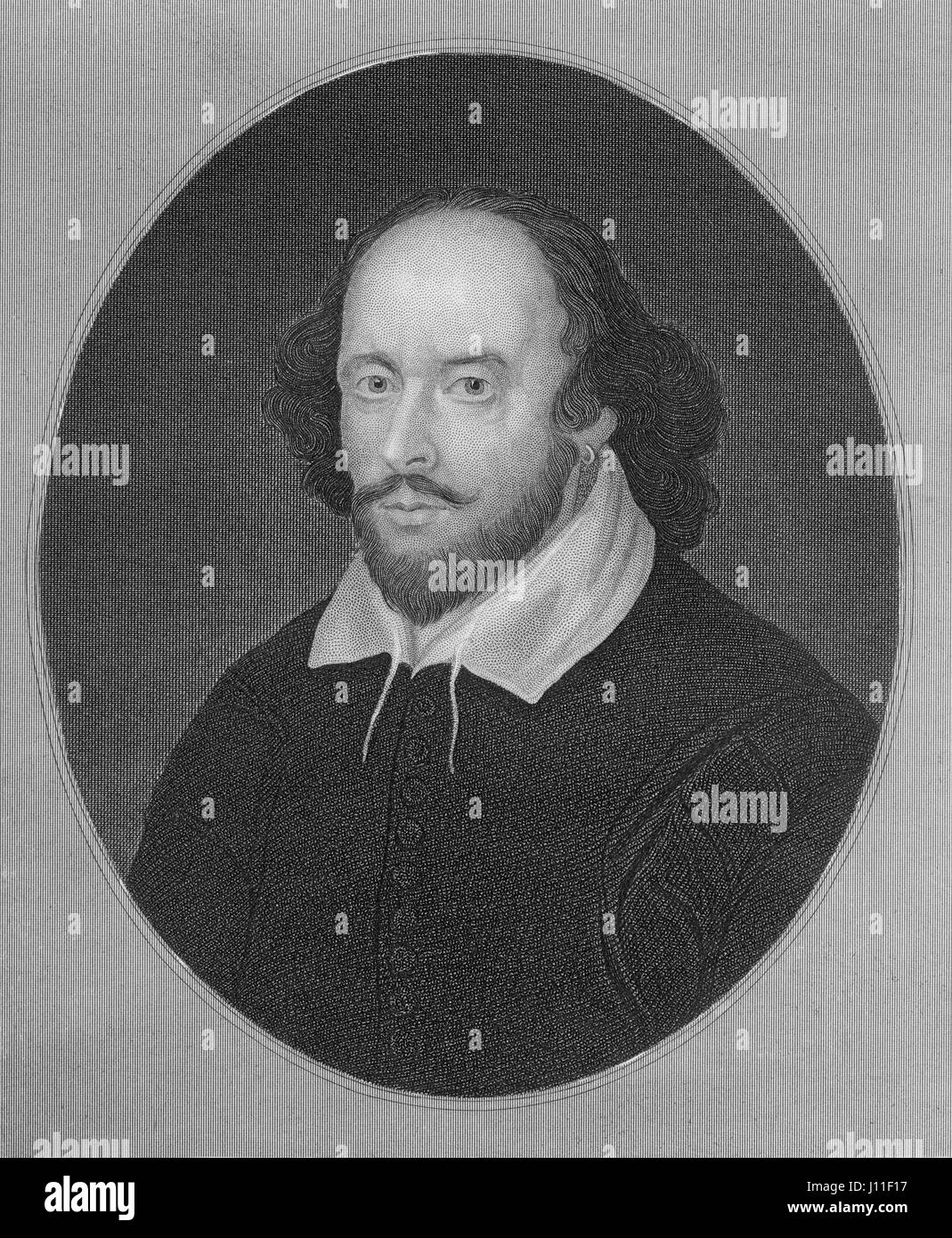 William Shakespeare (1564-1616), poeta inglese, drammaturgo e attore, Ritratto Foto Stock