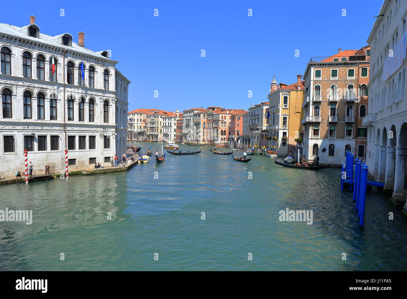 Famoso Canal Grande di Venezia. Foto Stock