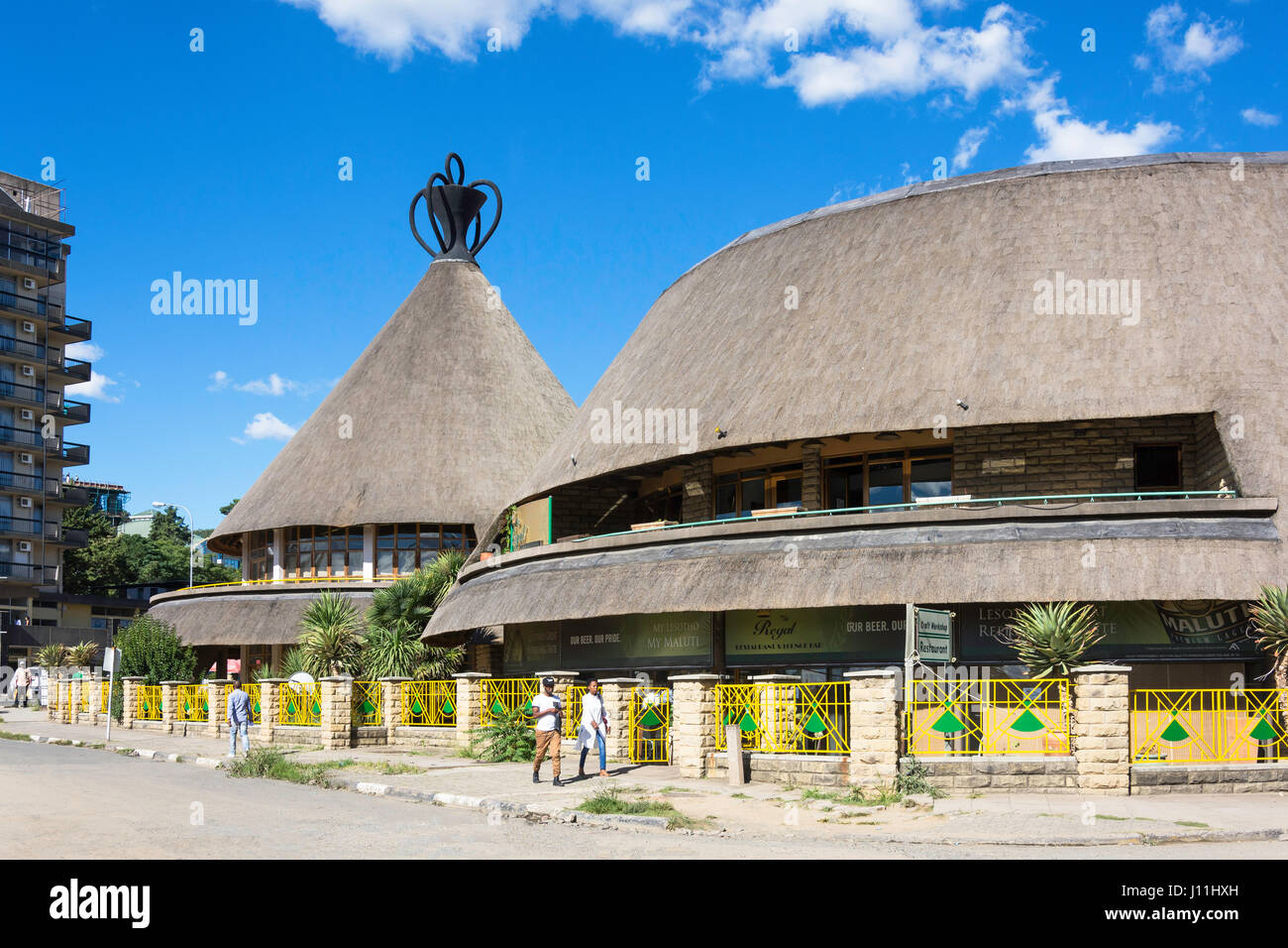 Il Basotho Hat Craft Centre Kingsway, MASERU Maseru District, Regno di Lesotho Foto Stock