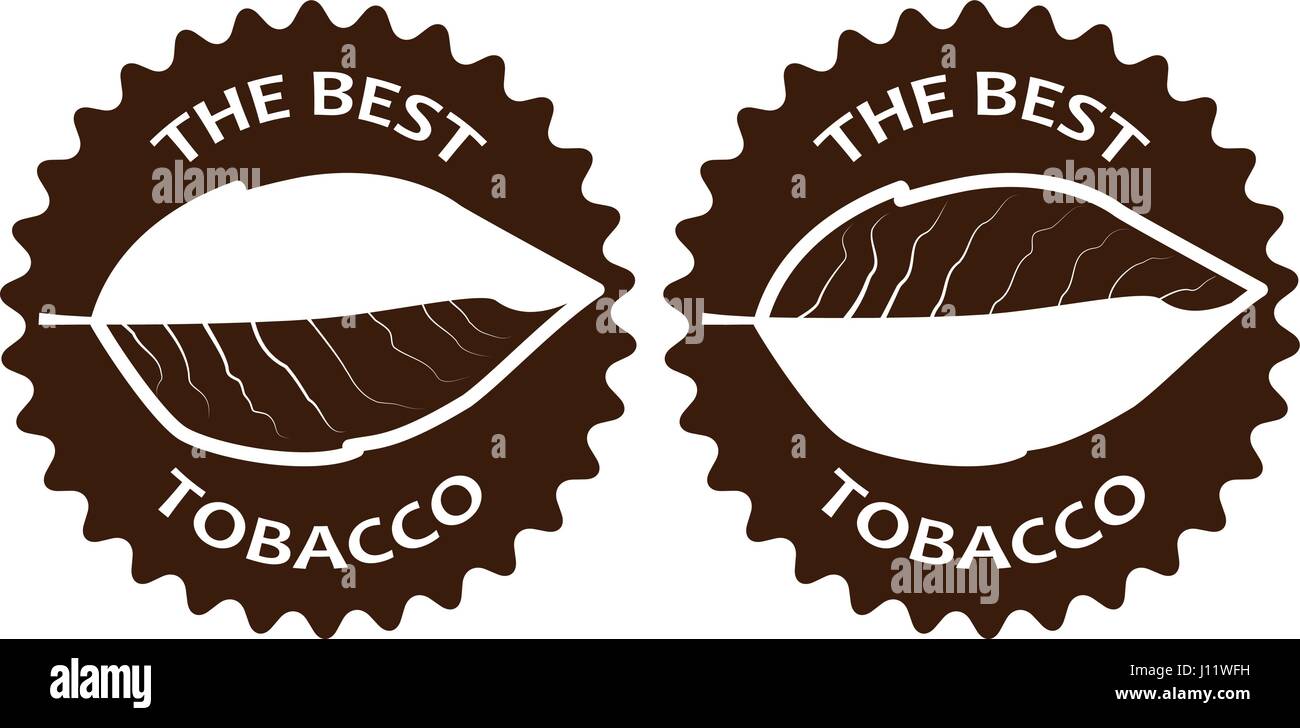 Tabacco - la migliore - adesivo - illustrazione vettoriale Illustrazione Vettoriale