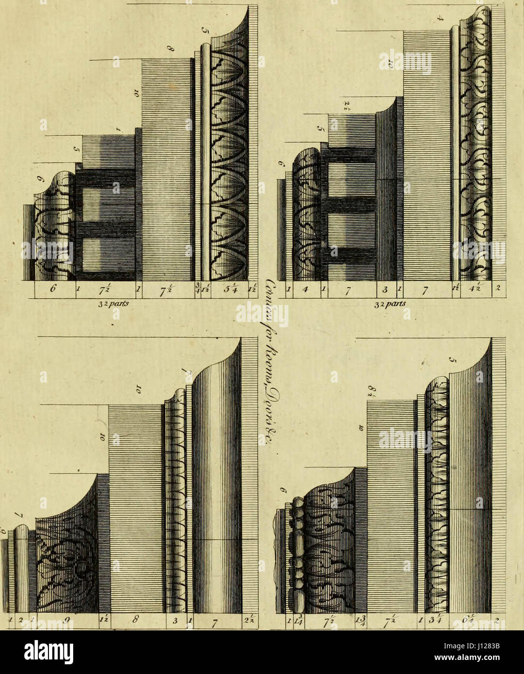 'Pratiche builder o, operaio di Assistente generale, annunziando la maggior parte approvato e metodi semplici per il disegno e la lavorazione del tutto o parte di un edificio qualsiasi ... norme di falegnameria ... la proporzione dei cinque ordini Foto Stock