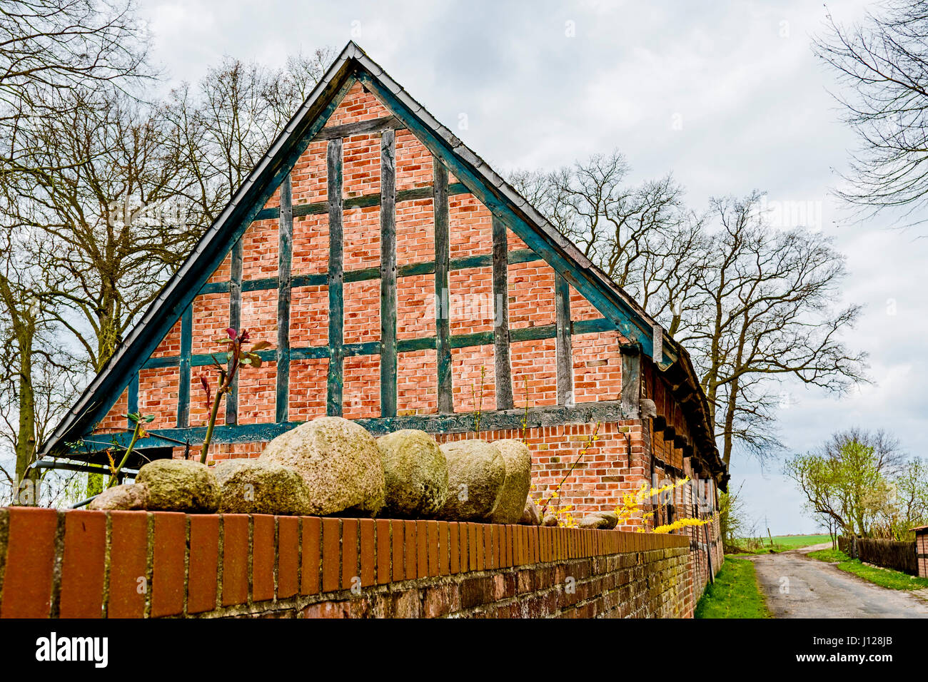 Rundling Jabel (Wendland ha), vicino Luechow-Dannenberg; Rundlingsdorf Jabel im Wendland ha Foto Stock