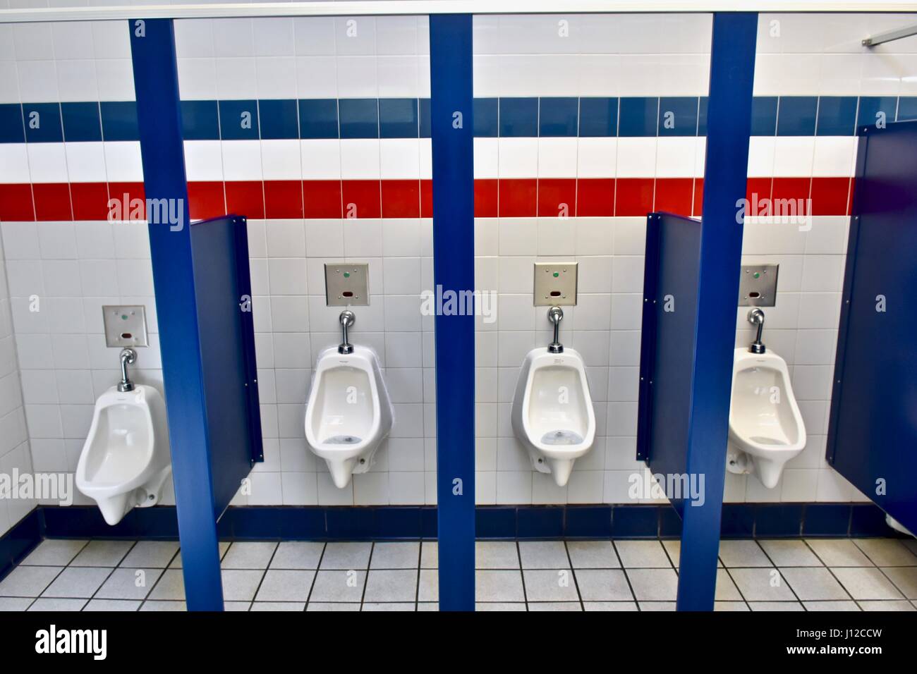 Toilette pubblica al travel area riposo Foto Stock