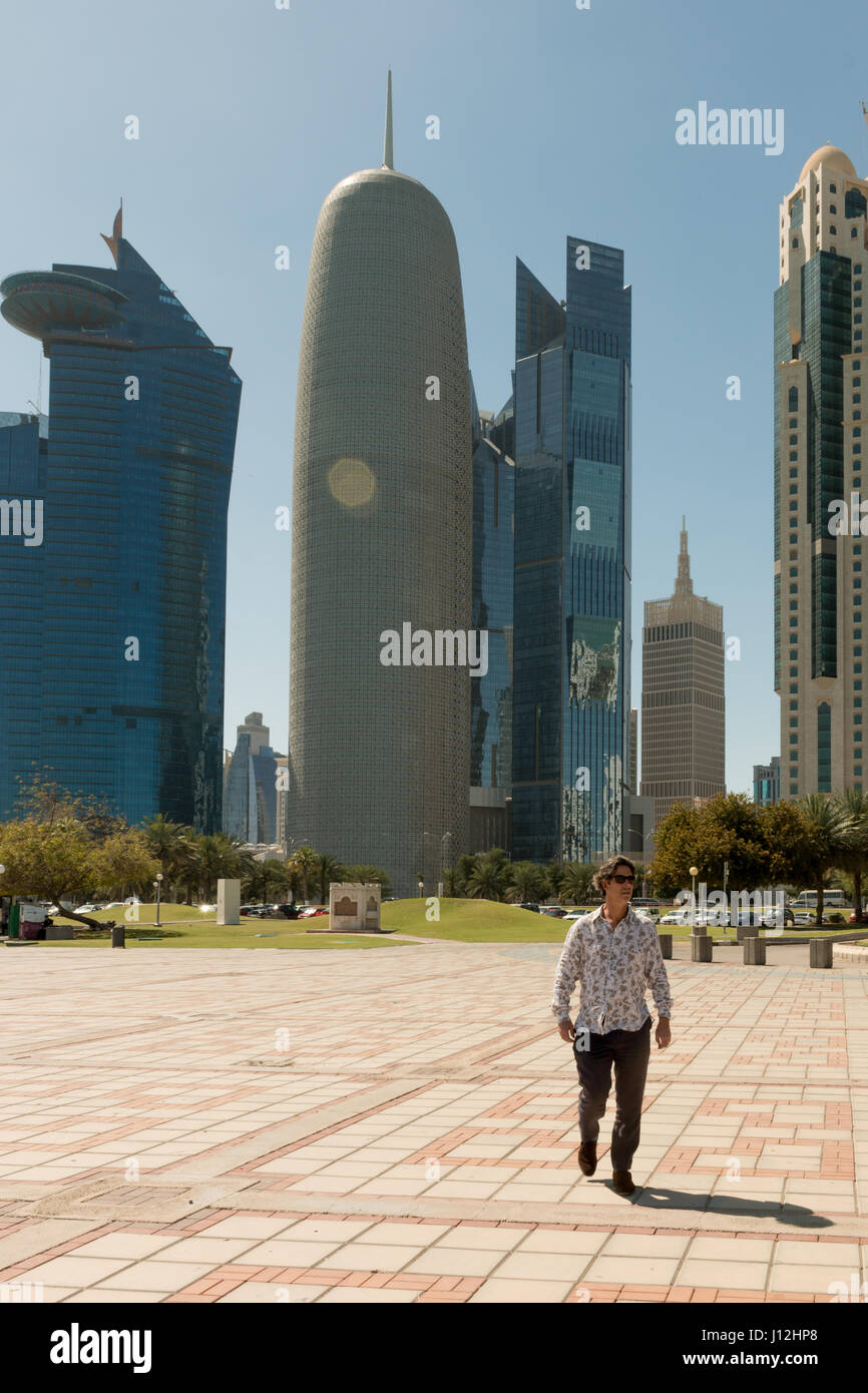 Paesaggio urbano di Doha, Qatar, Medio Oriente Foto Stock