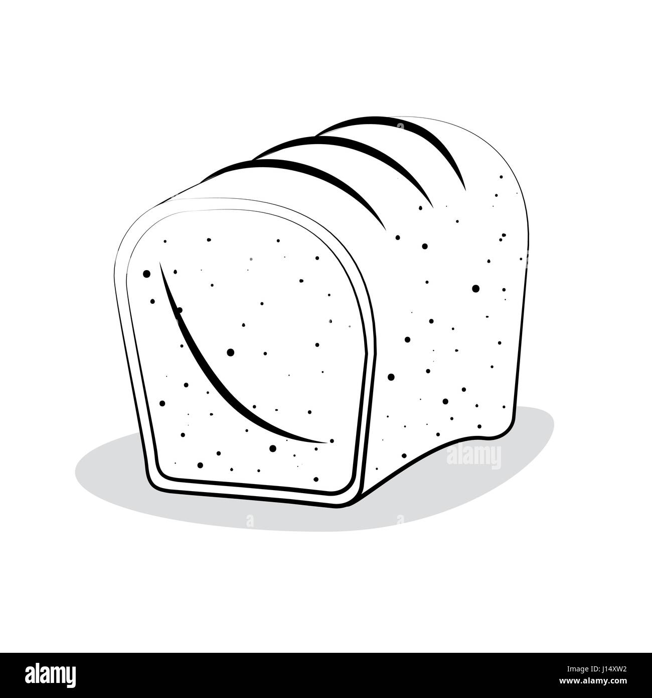 Delizioso pane icona isolato Illustrazione Vettoriale