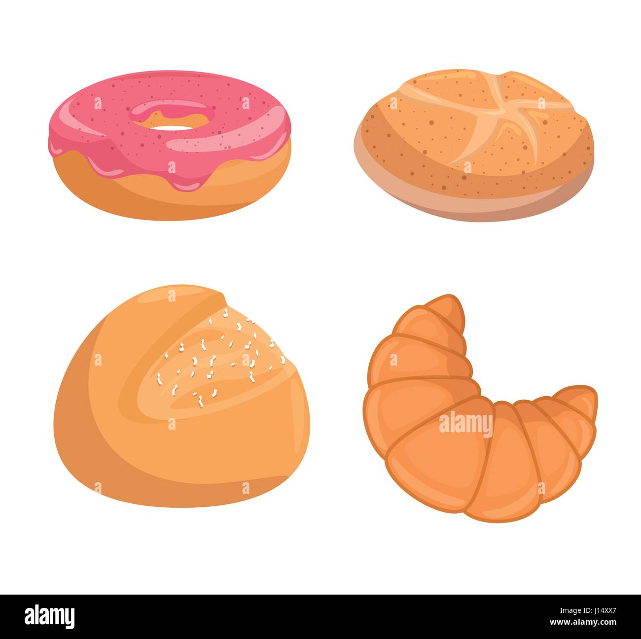 Delizioso pane isolato icona illustrazione vettoriale design Illustrazione Vettoriale