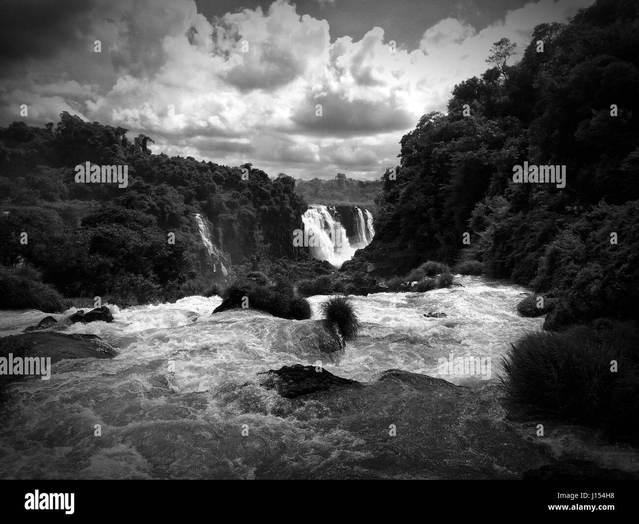 Devi la gola del Iguazu Falls, Argentina, Brasile Foto Stock