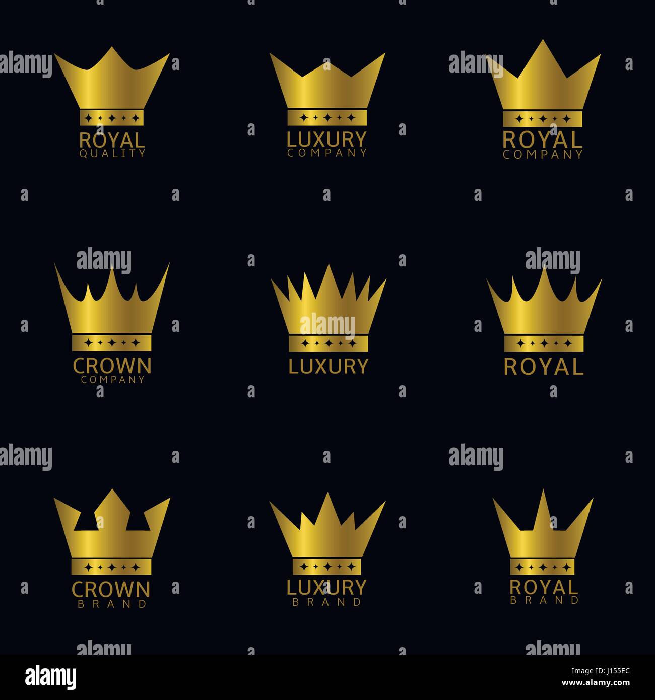 Golden crown label Illustrazione Vettoriale