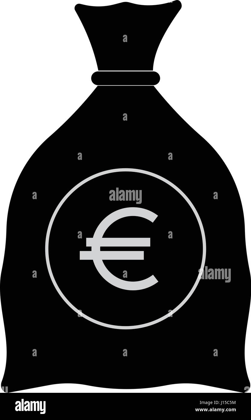 Denaro borsa icona. Euro EUR il simbolo di valuta. Design piatto stile. EPS 10. Illustrazione Vettoriale