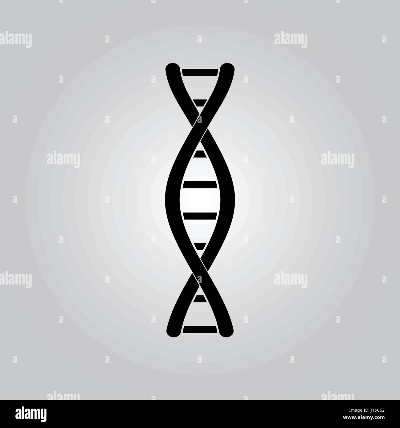 La icona di DNA. Simbolo di DNA. Appartamento illustrazione vettoriale Illustrazione Vettoriale