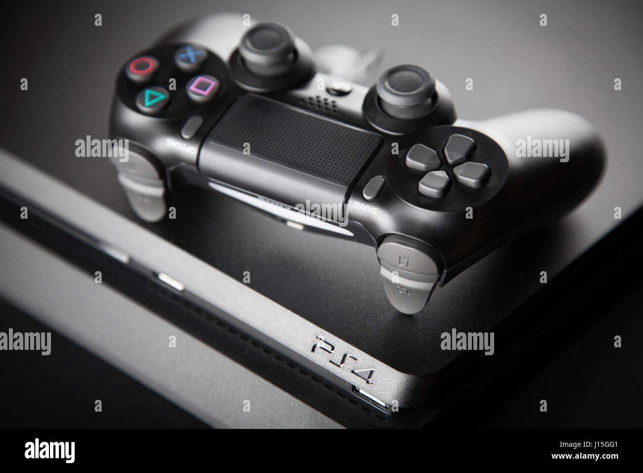 Playstation 4 Console di gioco Foto Stock