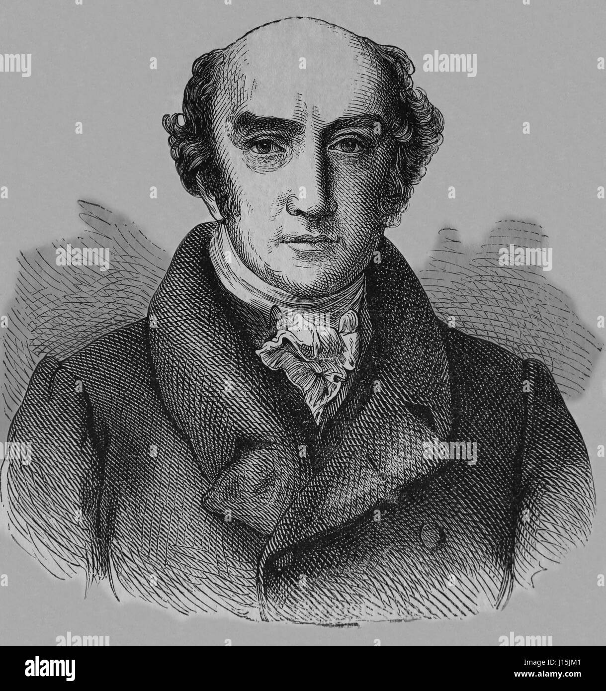 George Canning (1770-1827). Statista britannico e Tory politico. Incisione, Nuestro Siglo,1883. Foto Stock