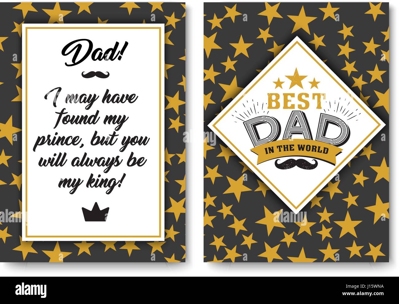 Papà biglietto di auguri di compleanno con parole di amore Illustrazione Vettoriale