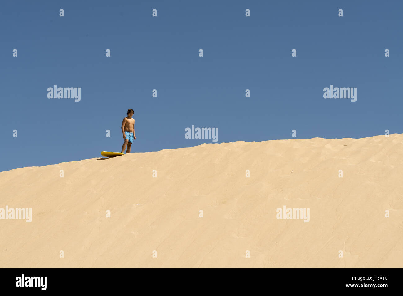 Tarifa Spiaggia e dune di sabbia. Foto Stock