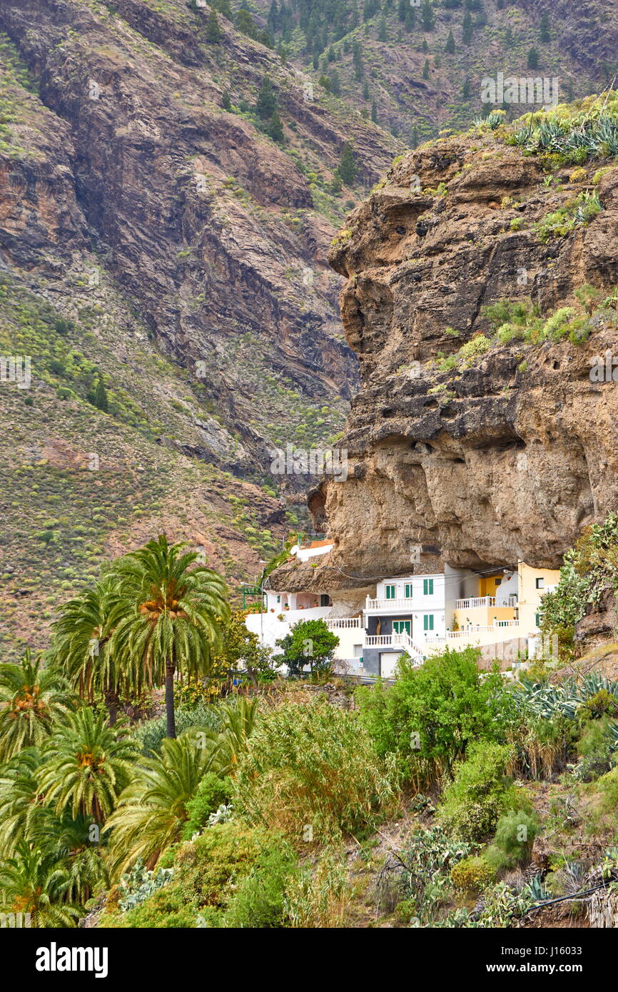 Edifici solitario in montagna, Gran Canaria, Isole canarie, Spagna Foto Stock