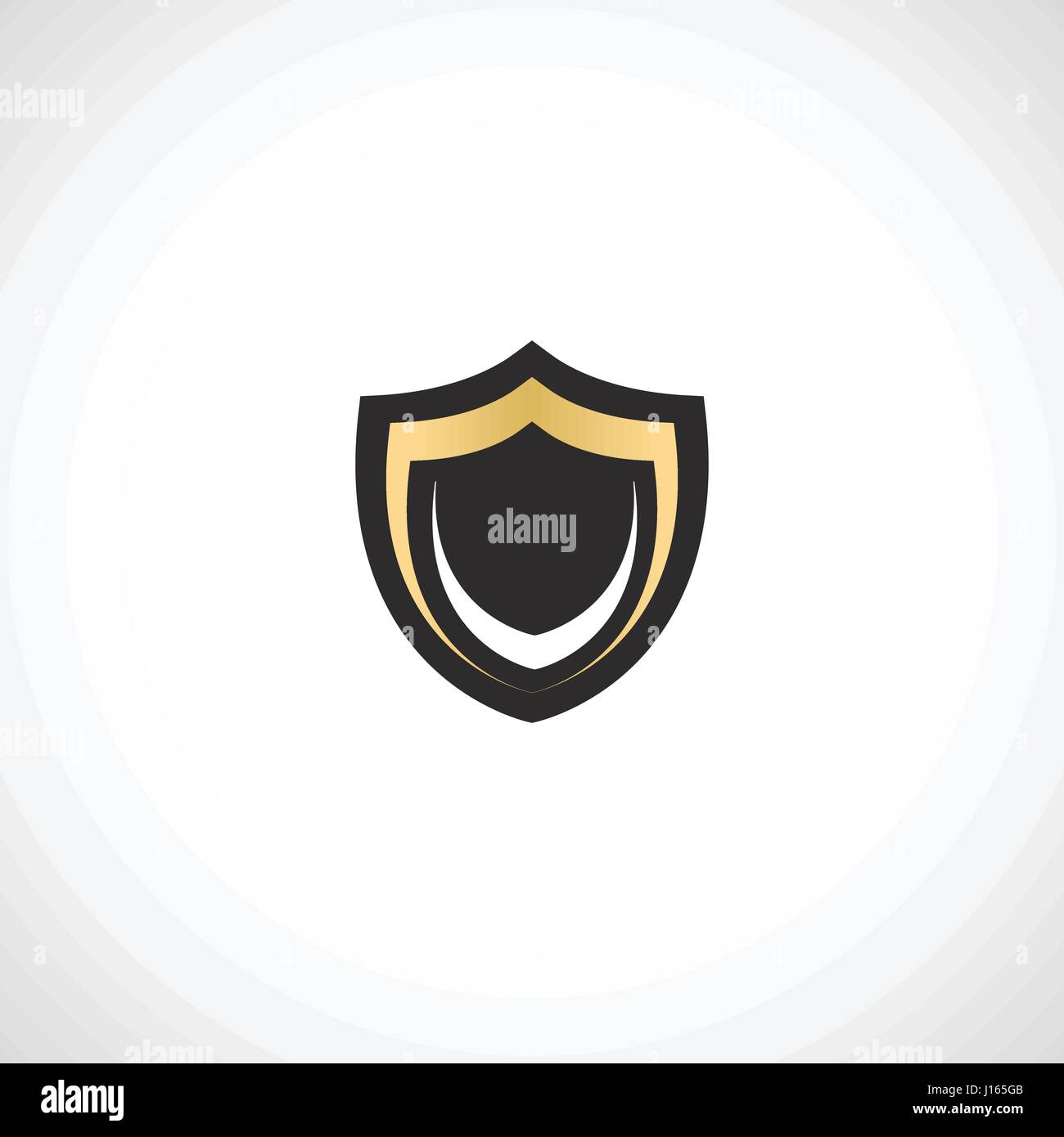 Isolato astratta scudo medievale logo, stemma logo su sfondo bianco illustrazione vettoriale Illustrazione Vettoriale