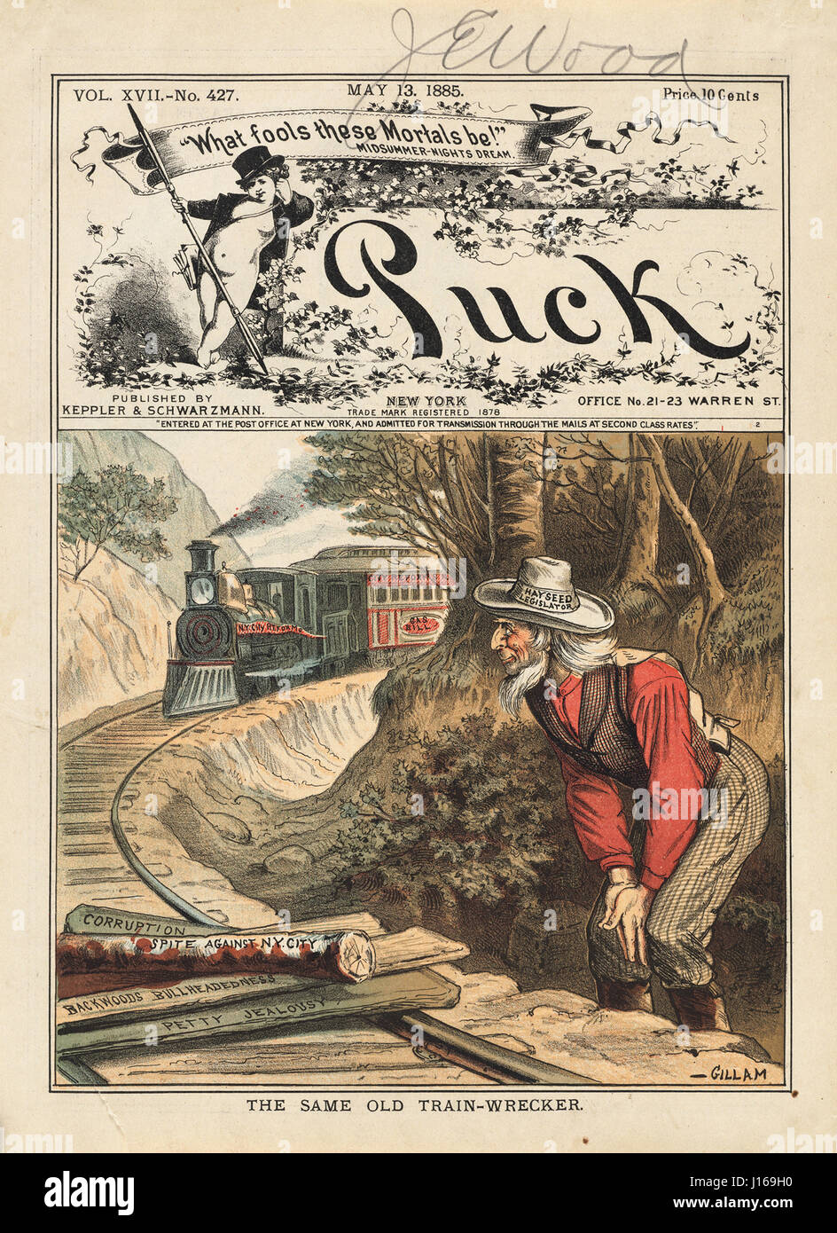 Lo stesso vecchio treno-wrecker Foto Stock