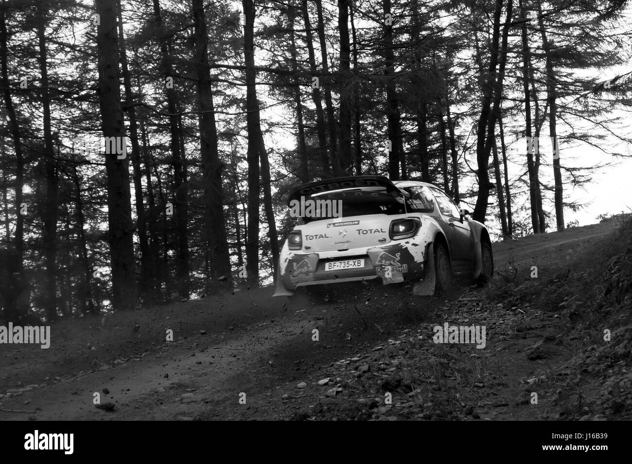 Citroen auto da rally - Campionato del Mondo Rally del Galles Foto Stock