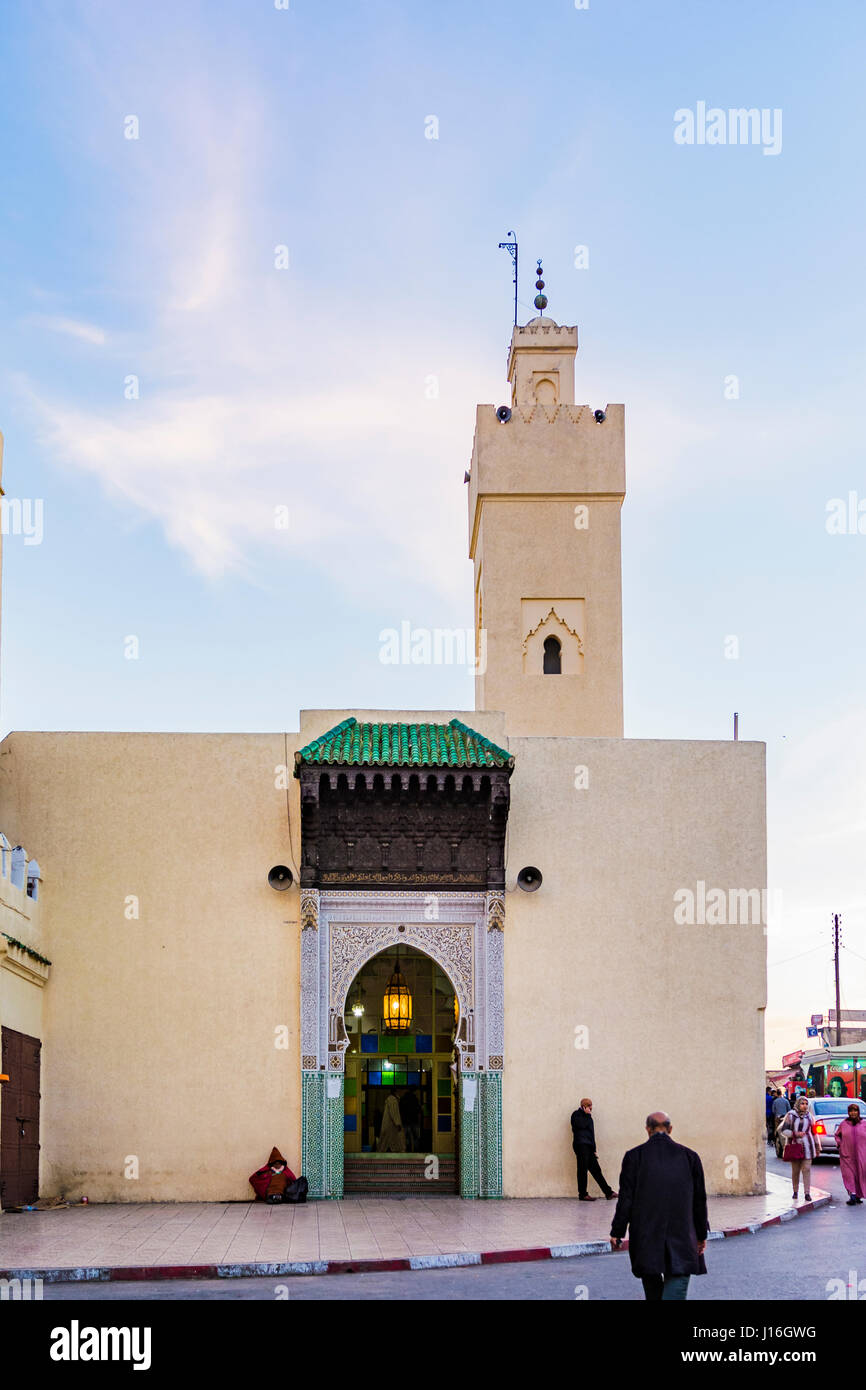 La moschea, edificio religioso. Fes, Marocco, Africa del Nord Foto Stock