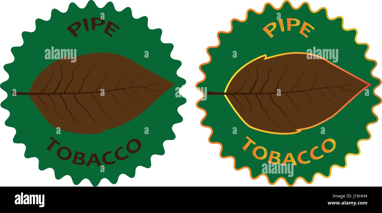 Tabacco - tubo - adesivo - illustrazione vettoriale Illustrazione Vettoriale
