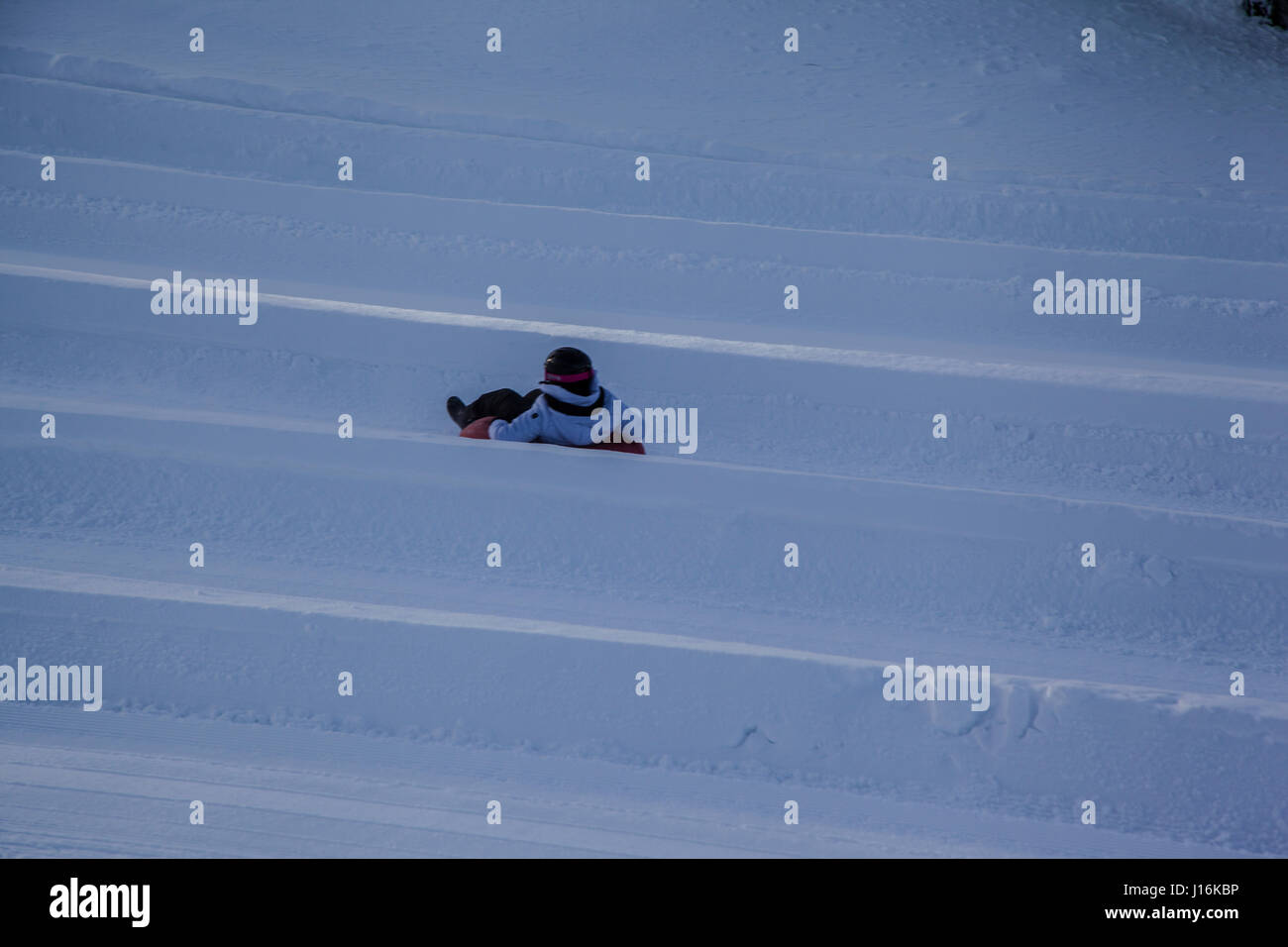 Snowtubing Park, Whister, Canada Foto Stock