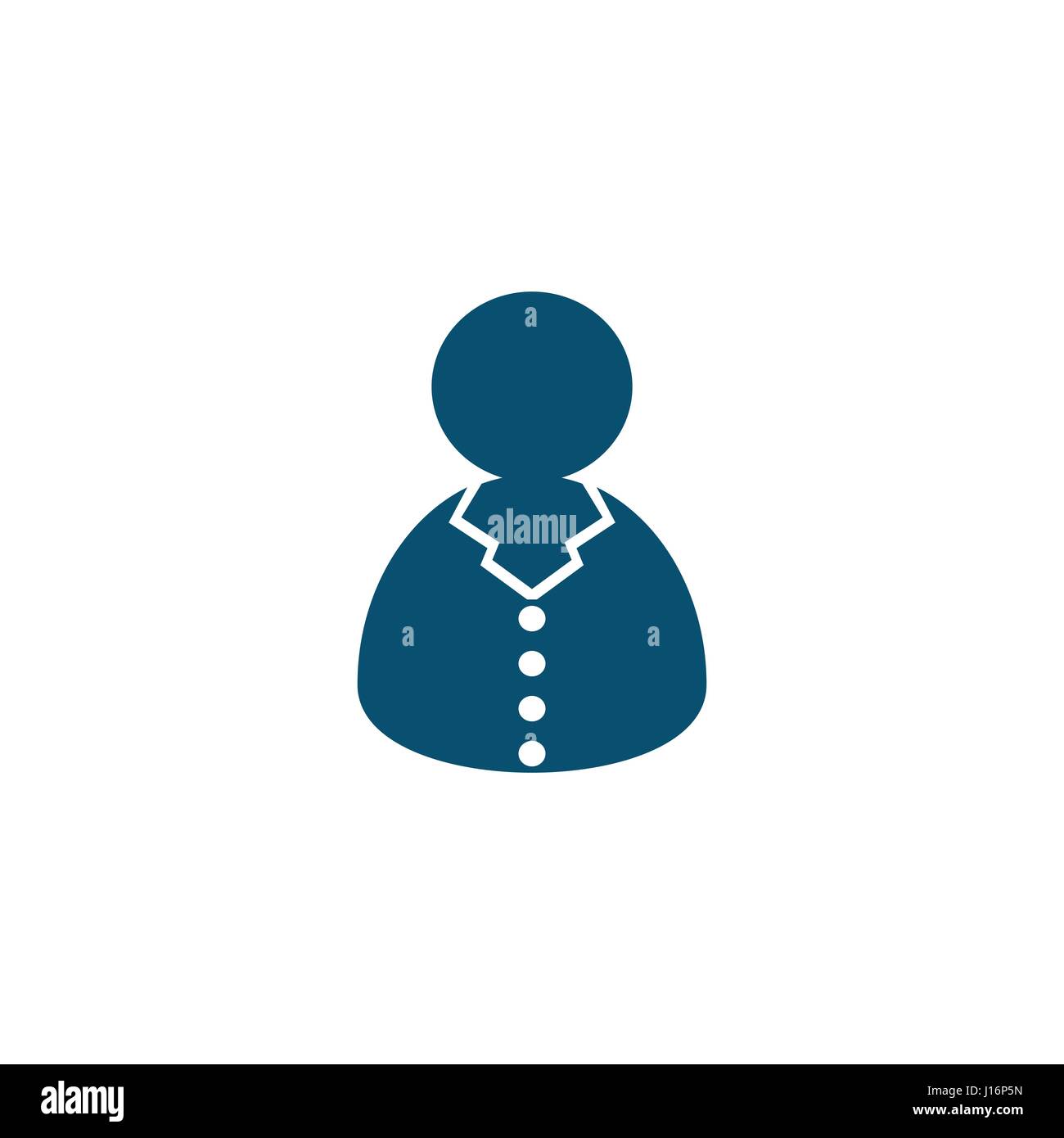 Supporto clienti icona, appartamento speciale callcenter operatore Illustrazione Vettoriale