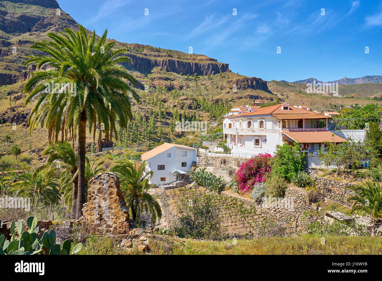 Fataga, Gran Canaria, Spagna Foto Stock